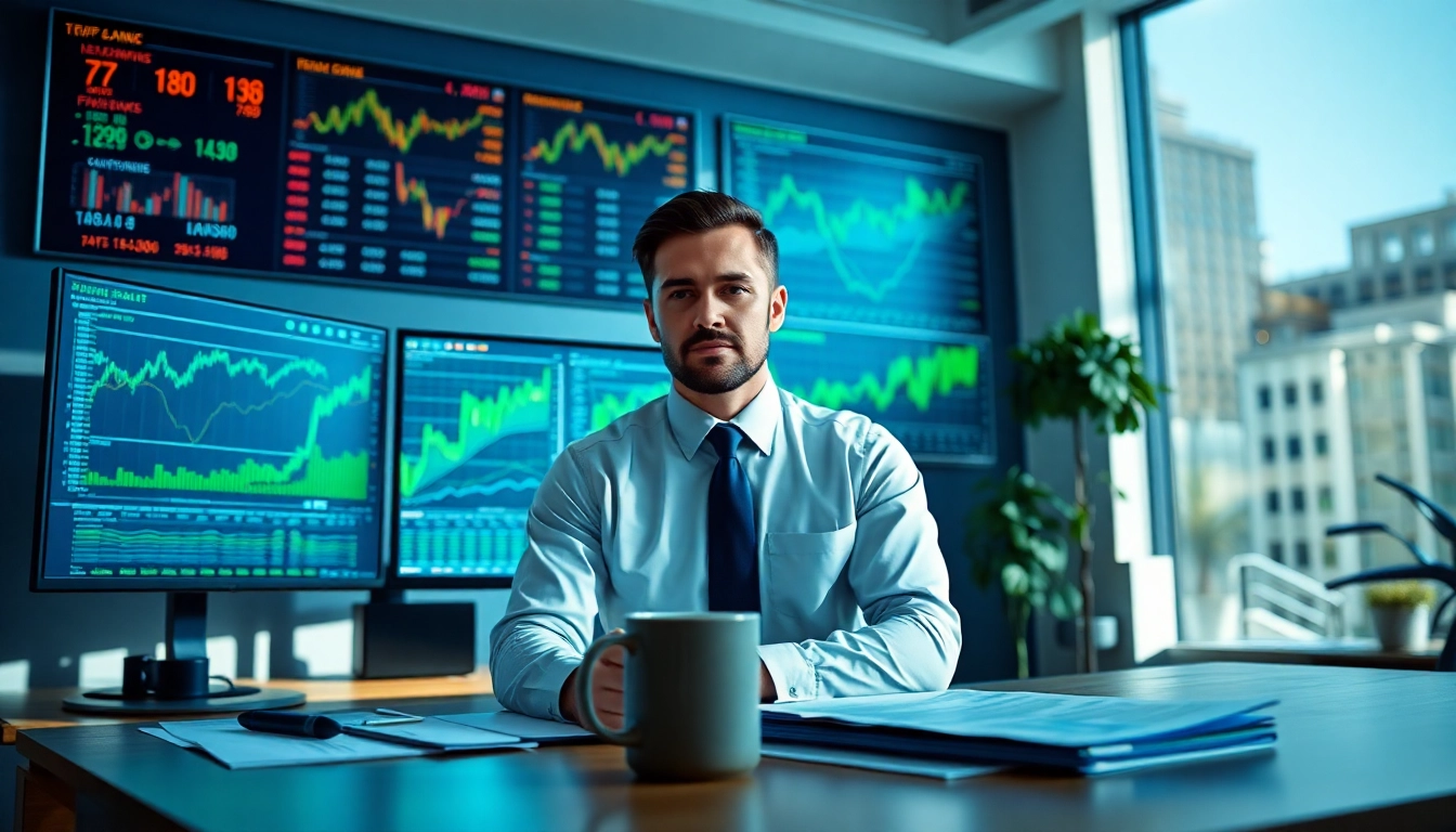 Aktive fundamentale Aktienanalyse durch einen Finanzanalysten in einem modernen Büro.