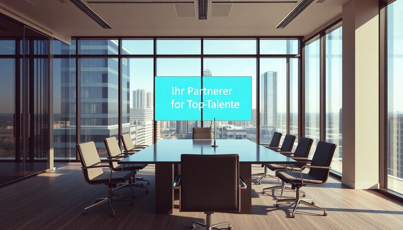Professionelle Büroatmosphäre in einer Headhunter Agentur, in der die besten Talente zusammengebracht werden.