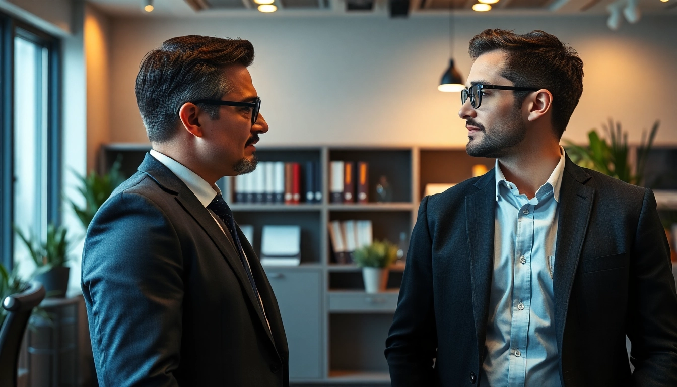 Der Headhunter Hagen führt ein Beratungsgespräch in einem modernen Büro.