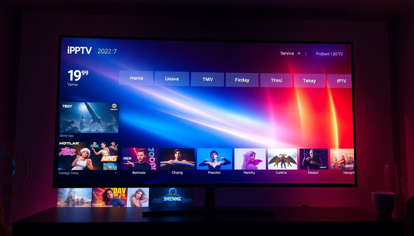 Discover the top IPTV anbieter with a colorful streaming interface showcasing diverse channels and features.