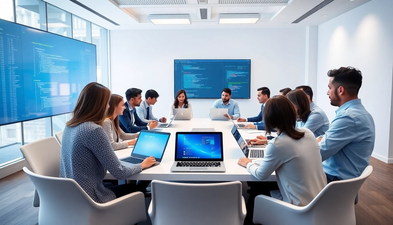 Software Hilfe in einem professionellen Schulungsraum mit engagierten Teilnehmern.