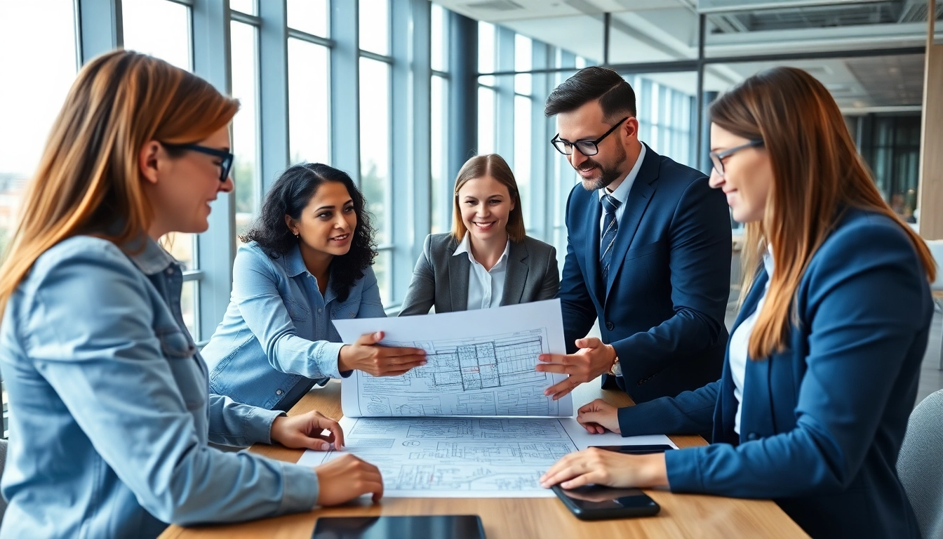 Headhunter Ingenieure diskutieren Strategien in modernem Büro, zeigend professionelle Atmosphäre.