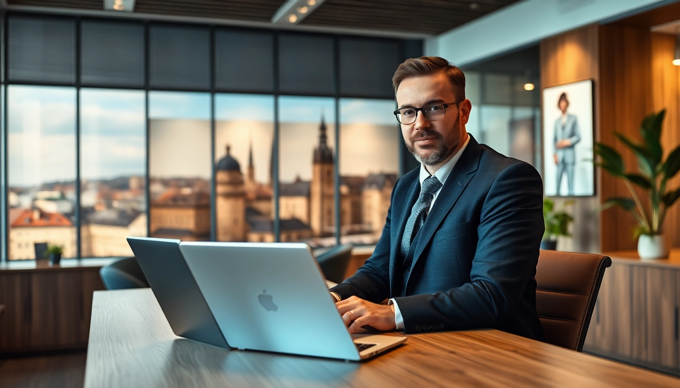 Headhunter Nürnberg analysiert Bewerbungen in einem modernen Büro.
