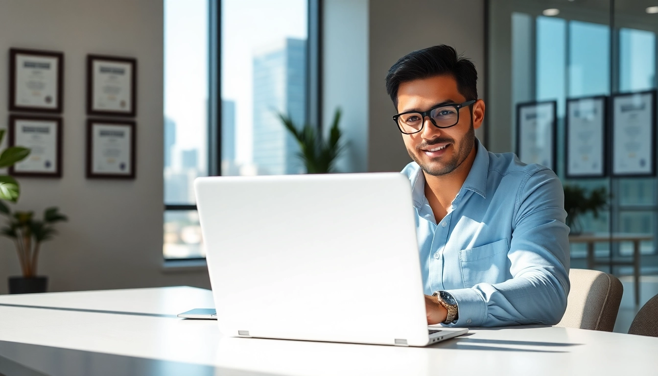 Headhunter IT proactively engages with clients in a modern office environment.