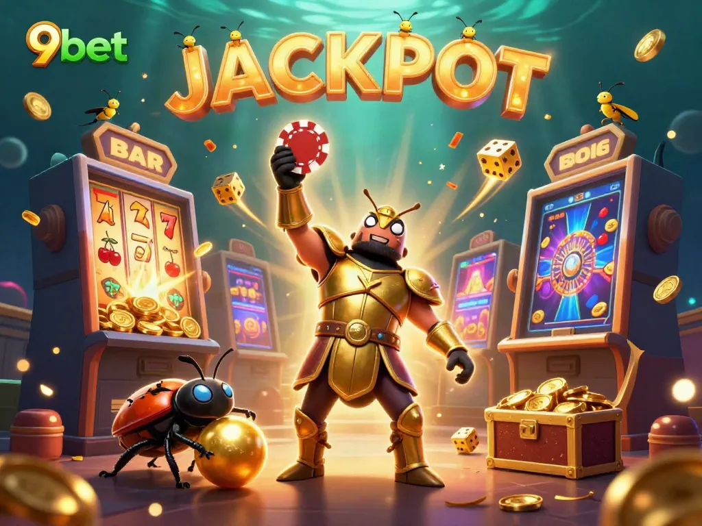 Experience winning excitement with 9bet as cartoon heroes celebrate jackpot success