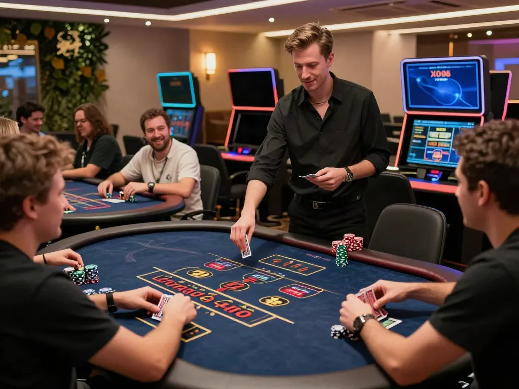 Experience the excitement of live gaming at XO88.games with players engaged in Baccarat and Poker.