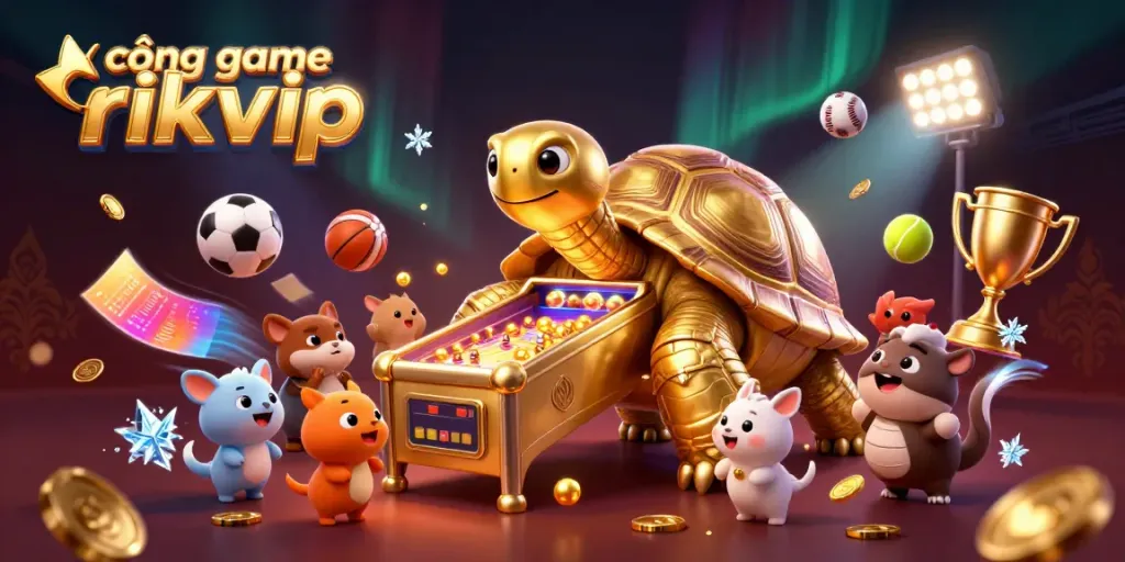 Engage in thrilling games at cổng game rikvip with vibrant 3D cartoon characters and dynamic sports elements.