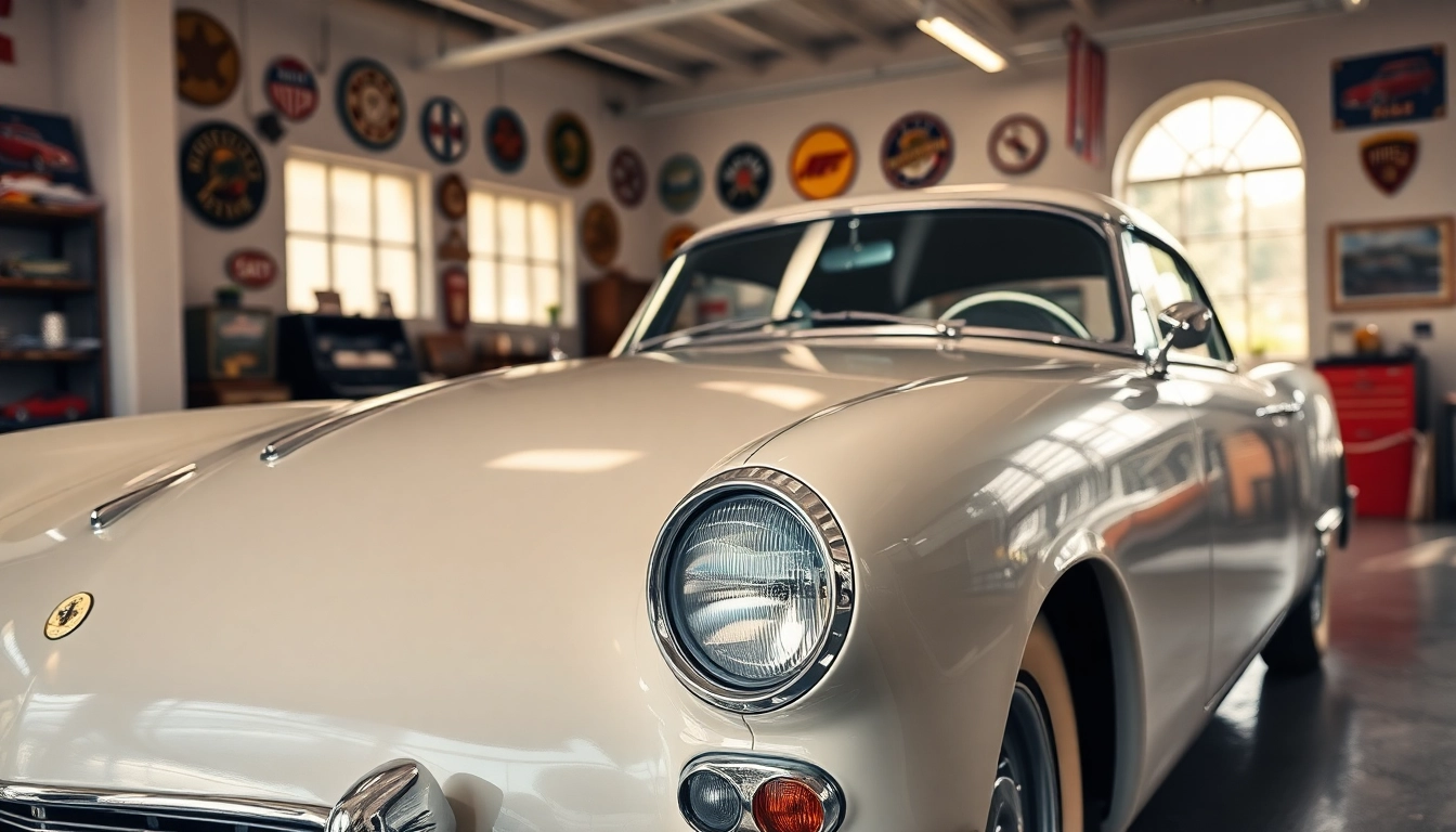 Oldtimer Wertgutachten in a vintage car appraisal scene highlighting classic automobile details.