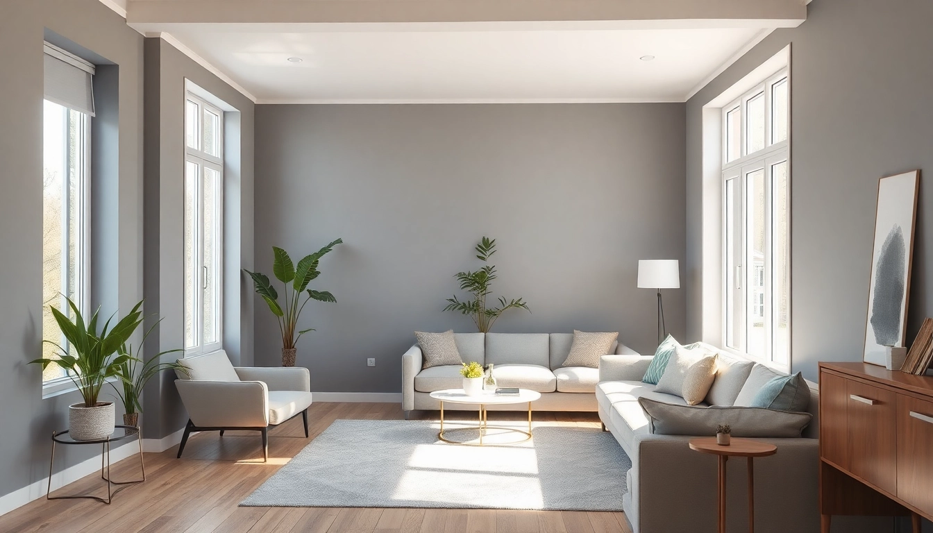 Moderne Hausrenovierung: Stilvoller Wohnraum mit eleganten Möbeln und hellem Licht.