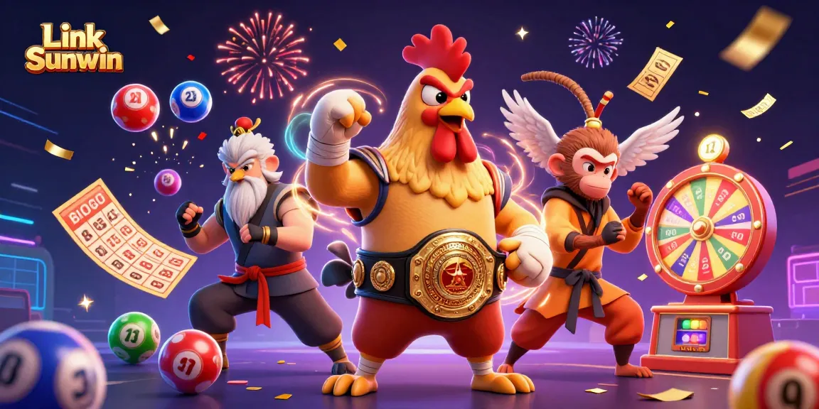 Experience thrilling gameplay with Link Sunwin as colorful lottery elements fill the scene.
